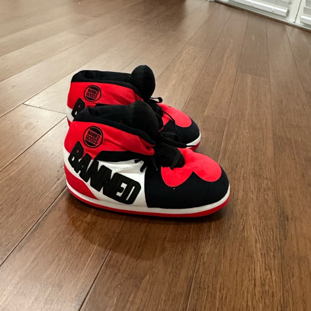 Banned goods sneakers. One size fits all. OG high top sneakers.